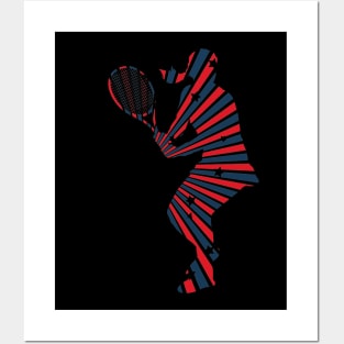 US Open Tennis USA Flag Silhouette Posters and Art